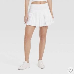 Women's High-Rise Woven Pleated Skort 15.75" All In Motion White Size XXL Tennis
